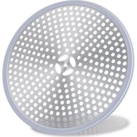 1 pcs , Drain de Douche, Filtre de Cheveux, Filtre pour bonde de Douche, Grille Douche Anti Cheveux, Couverture de Drain Filtre à Évier, AttrapeCheveux Douche Drain Acier Inoxydable Argent et Silic (1/5)
