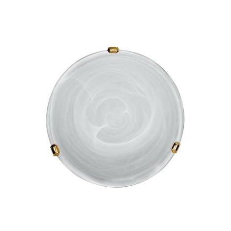 Plafoniera Candellux Duna Ø30 bianco/oro E27 vetro (1/2)
