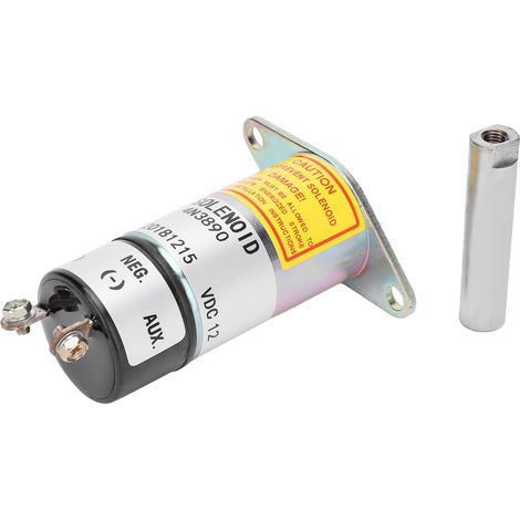 Électrovanne de coupure carburant 12V DC pour engins de chantier, vanne d'arrêt moteur 4N3890 (1/5)