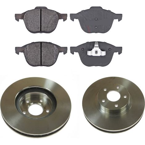 KIT FRENI ANTERIORI compatibile con FORD C-MAX (DXA/CB7, DXA/CEU) - DISCHI + PASTIGLIE OEM: FDB4319 / 17587 /SOSTITUZIONE DIRETTA/BASSA POLVERE/SILENZIOSO