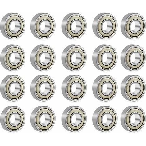 608 ZZ Roulement à Billes Métal Double Blindage Roulement Skate pour Roller, Skateboard, Longboard, Waveboard 8x22x7 mm 20Pcs (1/5)