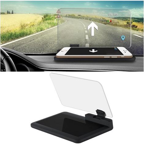 Soporte para pantalla frontal de smartphone - Proyector de navegación para vehículos - Reflector de imagen GPS HD - Soporte universal para teléfono de coche - Seguridad. (1/5)
