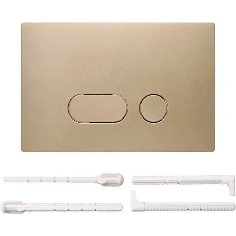 Plaque De Commande Wc,Plaque De Déclenchement,Double Déchargement,Avec Jeu De Tiges D'Échappement,Cadre De Fixation,Plaque D'Actionneur Compatible Avec Geberit Sigma 01,20,30,50,Up 320,300-Or mat (1/4)