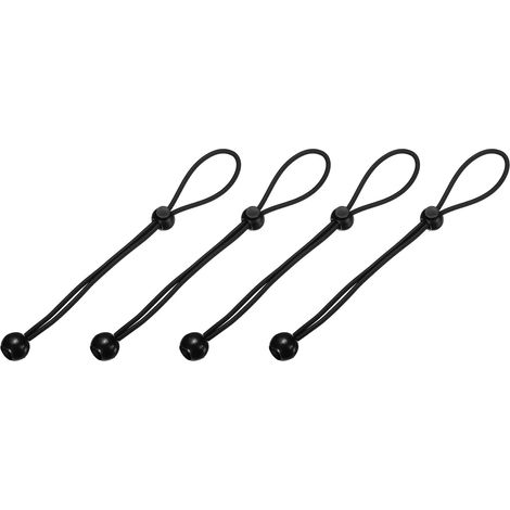 Lot de 4 tendeurs élastiques universels à boule - 25 cm - Pour stores enrouleurs extérieurs et extérieurs, tentes, auvents, bâche (1/5)