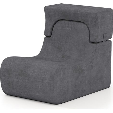 Silla de suelo para adultos: reposacabezas extraíble y funda lavable. (1/5)