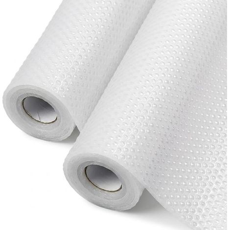 2 Rouleaux de Revêtement de Placard Anti-Dérapant, 30x300cm Revêtement de Placard Transparent, Tapis d'Étagère de Placard, Revêtements d'Étagère EVA Résistants à l'huile pour Armoires Cuisine (1/5)