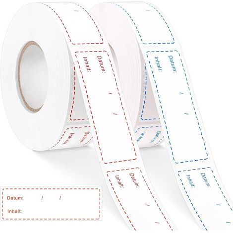 1000 étiquettes autocollantes pour congélateur, 75 x 25 mm, amovibles et imperméables, pour contenants alimentaires, verres et confitures. (1/5)