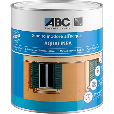 ABC - SMALTO AQUALINEA LUCIDO  ROSSO VIVO  LT 1