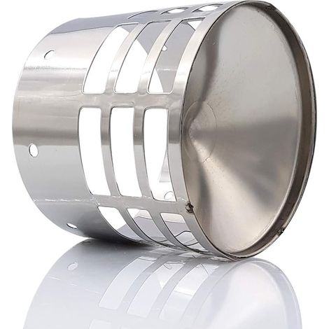 80mm Horizontal Steel Exhaust Terminal for Flue or Air Ducts Suitable for Wood or Pellet Stoves, Hoods and Boilers Heat Resistant (1/2)