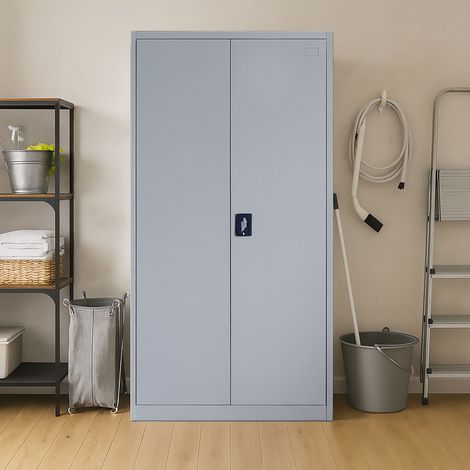 ARMADIO A RIPIANI MOD. CC-2 CM 90X45 H.180 IN METALLO GRIGIO (1/5)