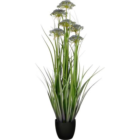 Plante Artificielle Graminée Angelica en Pot Décoration Intérieur Vert et Violet 120 cm - PANGIVO (1/5)
