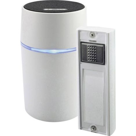 Grothe Set de timbre inalámbrico CALIMA 200, móvil, inalámbrico, blanco, 43560