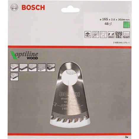 Bosch Optiline Wood Lama di sega circolare 165x30mm