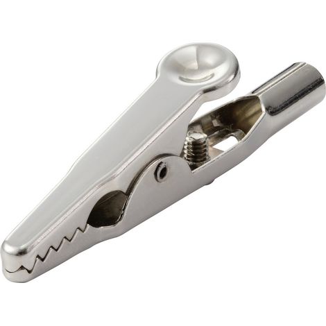 TRU COMPONENTS MSK-10 Pince crocodile nickel Plage de serrage max.: 7.9 mm Longueur: 50 mm 1 pc(s) B (1/5)