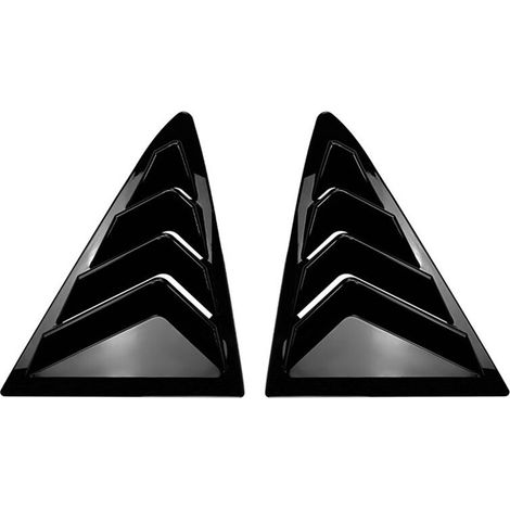 Pellicola protettiva triangolare per il lunotto posteriore dell'auto, compatibile con i modelli Ford Fiesta MK8 dal 2018 in poi, colore nero lucido.