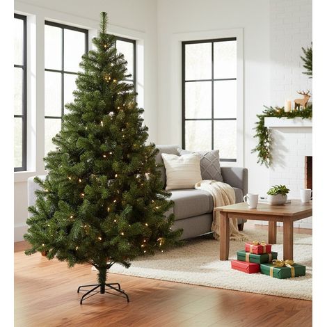 Albero di Natale 150 cm - 438 Rami Apertura Rami Singoli, Verde, -, 150h cm Capiata