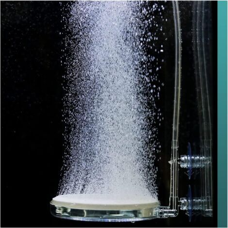Pierre à air d'aquarium Nano Bubble Stone Kit avec valve de commande Silencieux Super High CO2 Diffuseur d'oxygène dissous(100 mm) (1/5)
