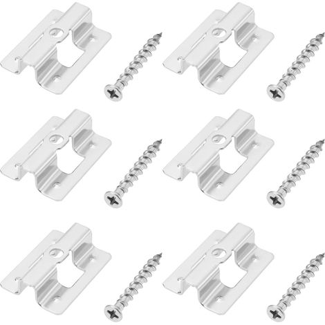 Lot de 100 clips de terrasse en acier inoxydable Composite Clips de fixation cachés avec 100 vis pour fermeture de sol en bois de bambou WPC/BPC (1/5)