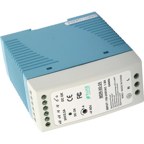 Alimentation industrielle 24 V CC à sortie unique, MDR-60-24 (1/5)