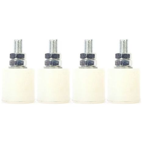 4 pièces Guide Porte Coulissante, 40 x 40, Olive or Guide Rollers for Sliding Doors, Sliding Door Guides or Other Applications, Plaque de Guidage Nylon, Fixation avec Tige Filetée (1/4)