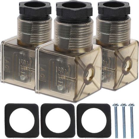Connecteur pour électrovanne (3 pièces) - Connecteur professionnel à 3 broches avec indicateur - Édition 0621 (1/4)
