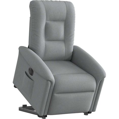 Fauteuil de Salon，Chaise，Fauteuil inclinable électrique gris clair tissu CFW743033 (1/5)