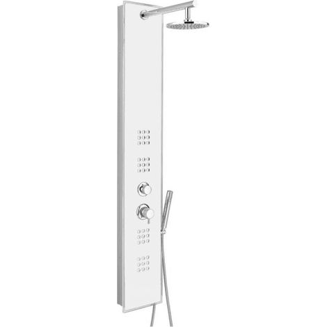Metaform mod crystal bianco parete colonna doccia idromassaggio vetro