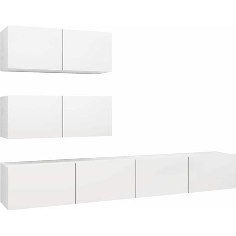 Maison Exclusive - Set de muebles de salón TV 4 piezas madera de (1/5)