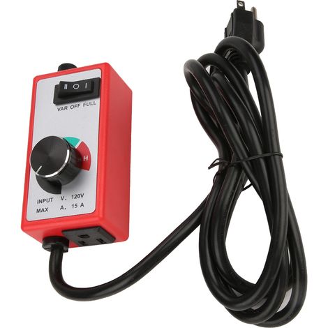 Variateur de vitesse 120V pour ventilateur de routeur, contrôleur de moteur électrique à rhéostat rouge, régulateur de puissance universel (1/5)