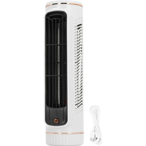 Ventilateur de refroidissement sans lame 3 vitesses – Silencieux et rechargeable – Pour chambre, bureau, extérieur – Hauteur 26,67 cm