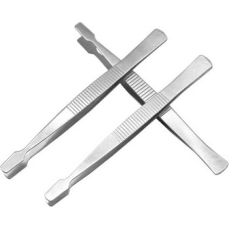 3pcs Timbre Pinces Pincettes Philatélie Outils ( Acier inoxydable, argent ) (1/5)