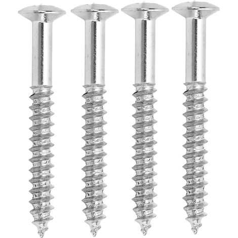 Halsplatten-Befestigungsschrauben, hochfeste silberfarbene Metall-Montageschrauben für Gitarren, Ersatzset (1/5)