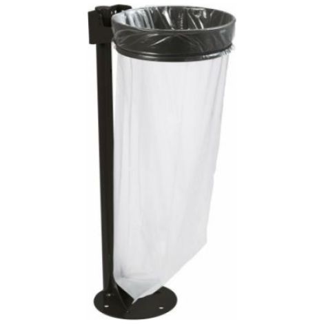 Support sac sans couvercle Ecollecto extrême - poteau/platine - 110l - gris manganèse (1/3)
