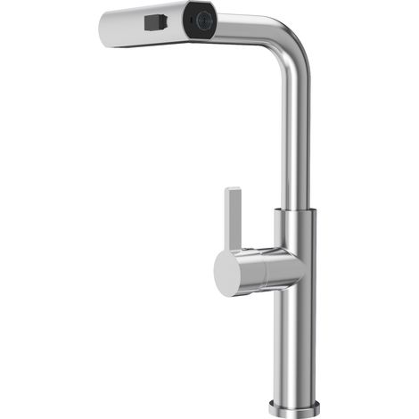 Mitigeur de cuisine avec douchette extractible Granitan Giro chromé 3 jets d'eau (1/5)