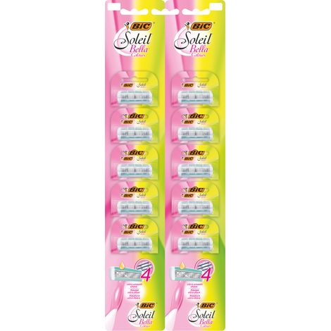 Maquinilla de afeitar Bic Soleil Bella Colours, paquete de 10 unidades.