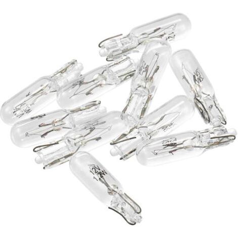 10pcs DC 12V T5 W1.2W LED Incandescent Tableau Bord Light Blanc pour Voiture (1/4)