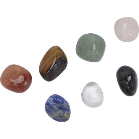 7 pierres Chakra en cristal naturel, apaisent émotions et anxiété, énergie positive, kit recharge de minéraux pour méditation et décoration (1/5)