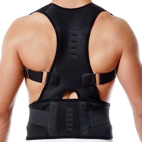 Correcteur de posture magnétique (noir XXL) pour le dos et les omoplates (1/5)
