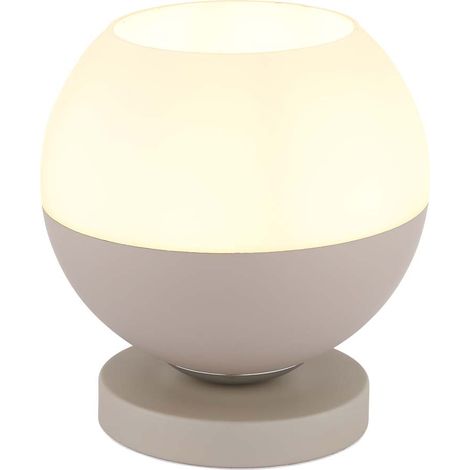 Tischleuchte Beistelllampe Leselampe Metall weiß matt Wippschalter H 21 cm