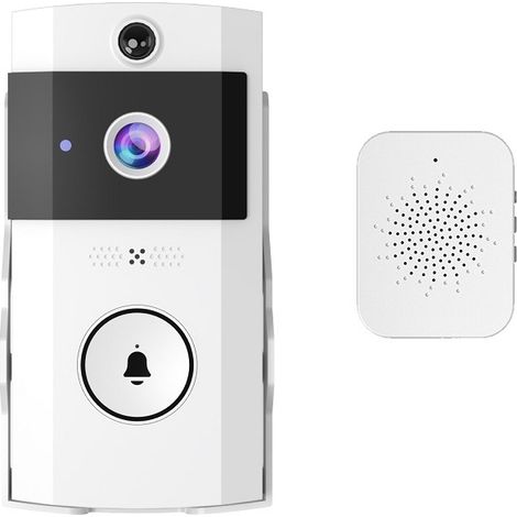 Sonnette extérieure sans fil universelle, interphone vidéo intelligent, caméra de sécurité domestique sans fil, contrôle par smartphone, détection de mouvement (1/5)