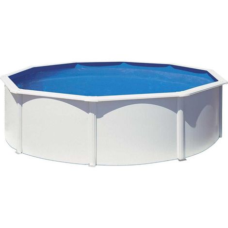 KIT460QGRE Gamme QGRE - Piscine Hors-Sol en Acier, Piscine Ronde avec Structure en Acier Blanc, Filtration Aqualoon. Piscines Hors-Sol pour Jardin, Ø460 x 120 cm (1/5)