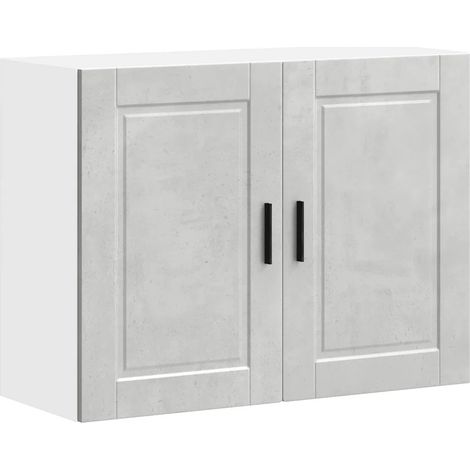 Armario de pared de cocina de 80 x 31 x 60 cm almacenamiento práctico diseño contemporáneo madera de ingeniería gris hormigón 020050376 (1/5)