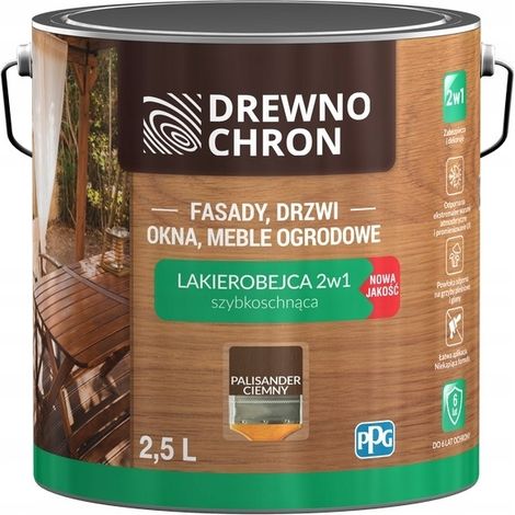 Drewnochron Imprägnier-Lack 2in1 Dunkles Palisanderholz 2,5L 1 Stück
