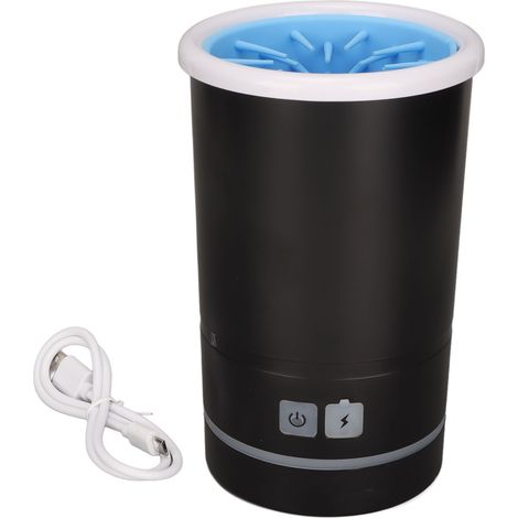 Lave-pattes électrique automatique pour chiens, rapide et efficace, chargement USB, pour la maison et les animaleries. (1/5)
