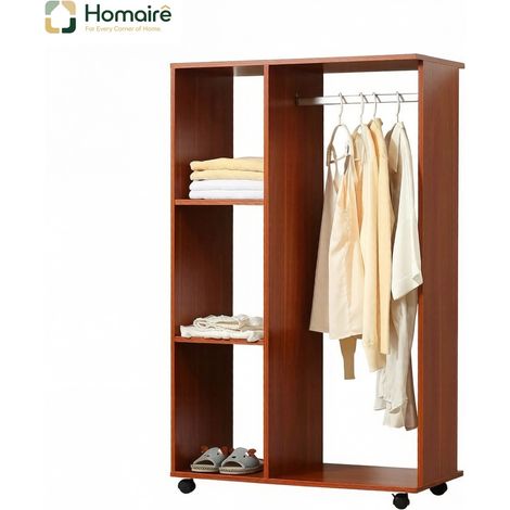 Aufbewahrungsschrank, Spanplatte und braunes Holz aus Aluminium 80 x 40 x 128 cm HOMAIRE (1/5)