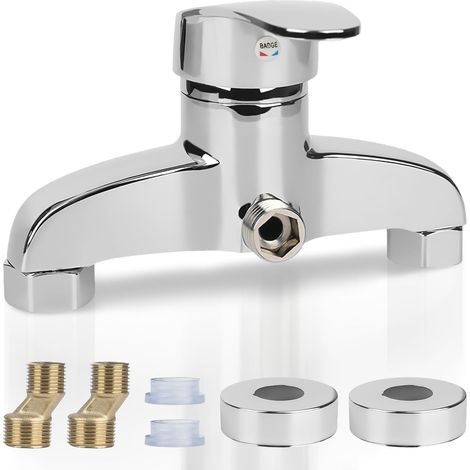 XTDMJ Surface mounted shower tap, single lever mixer tap, chrome, shower tap with spout G ½, shower mixer with ceramic valve core (1/5)