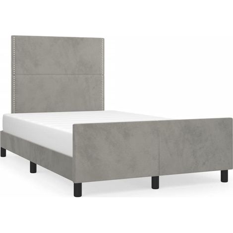 Maison Exclusive - Bettgestell ohne Matratze Hellgrau 120x190 cm