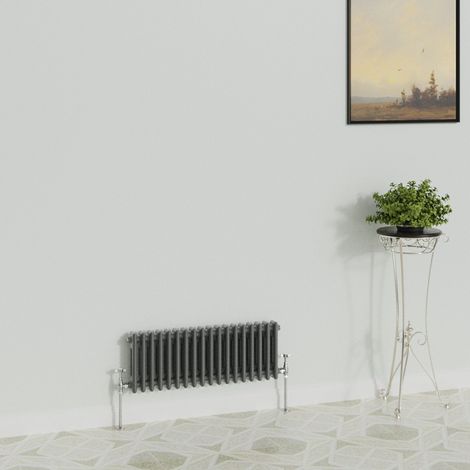 WarmeHaus Traditional Anthracite 2 Column Radiator 300x830mm (1/5)