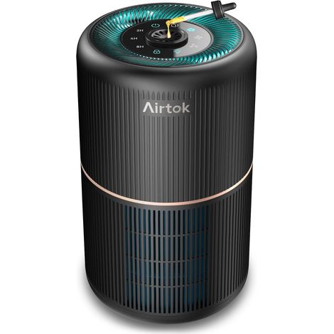 Purificateur d'Air, H13 HEPA Purificateur éliminant 99,97% de la poussière, de la fumée et des odeurs d'animaux, Air Purifier avec éponge parfumée, veilleuse, 3 niveaux de vitesse, Time (1/5)