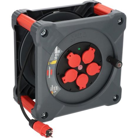 Brennenstuhl KA 5100 5 enrollador de cable negro rojo plata (1/3)